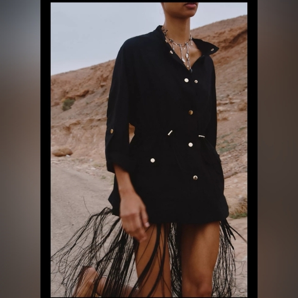 Zara Linen Safari Shirt - Picture 4 of 5